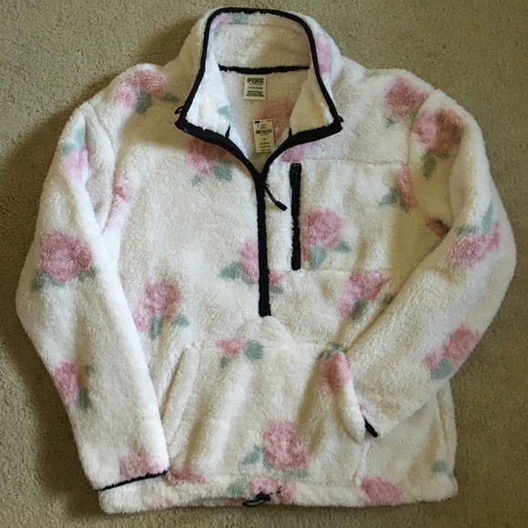 ❌SOLD PINK Sherpa Quarter Zip - Picture 5 of 7